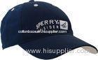 Dark Blue Acrylic Cotton Mens Baseball Caps With Adjustable Brass / Plastic Buckle