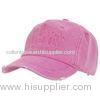 100% Cotton 3D / Flat Embroidery Ladies Baseball Caps , Custom Sports Caps Hats For Girls