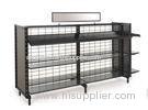 Wire Gondola Clothing Display Racks With 4 Layer , Double Side