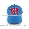 Blue Pretty Letters Embroidered Ladies Baseball Caps , 58cm 6-Panel Hats For Girls