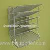 Office Mesh Magazine Display Racks Desk Organizer With 6 Tray