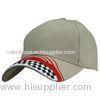 Customized 6-Panel Racing Baseball Caps / Hats With Flat / 3D Embroidery, For Men