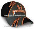 100% Cotton Custom Personality Racing Baseball Caps With Flame Embroidery For Kids