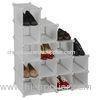 Home Shoe Storage Cabinet , 4 Layer White Modern Shoe Cabinet
