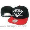 Professional Embroidery Sport Hip Hop Caps With Diamond Printed , 100% Cotton
