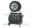 Basement / Store Five Tire Display Racks On Wheels For Storage