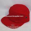 Red Personalized Embroidery Snapback Cap For Promotion With Heavy brushed 100% Cotton