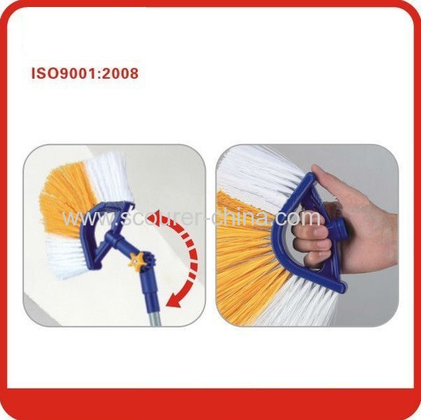 Long Telescopic aluminum 360 degree swivel handle corner brush