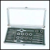 24pcs Inch tap and die set packed in aluminium case