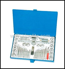 Inch tap and die set in metal case 40pcs