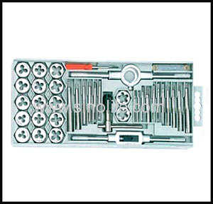40pcs inch tap and die set in plastic case