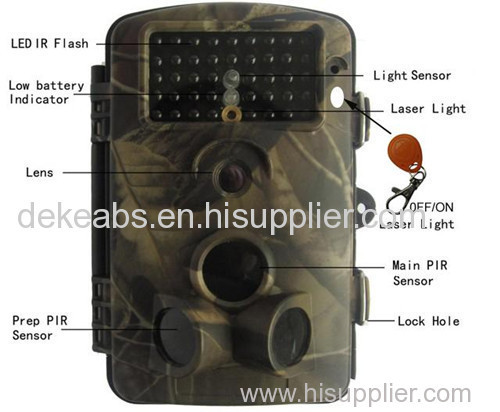 High Quality Waterproof Outdoor Hunting Camera With SD Card Slot 6V DC External