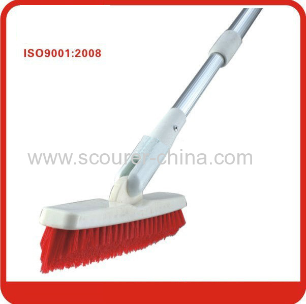 Telescopic aluminum handle corner brush forbathroom cleaning