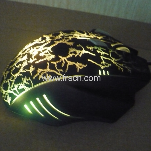 3200DPI ergonomic big size 7D optical gaming mouse with fire key/six color breathing LED