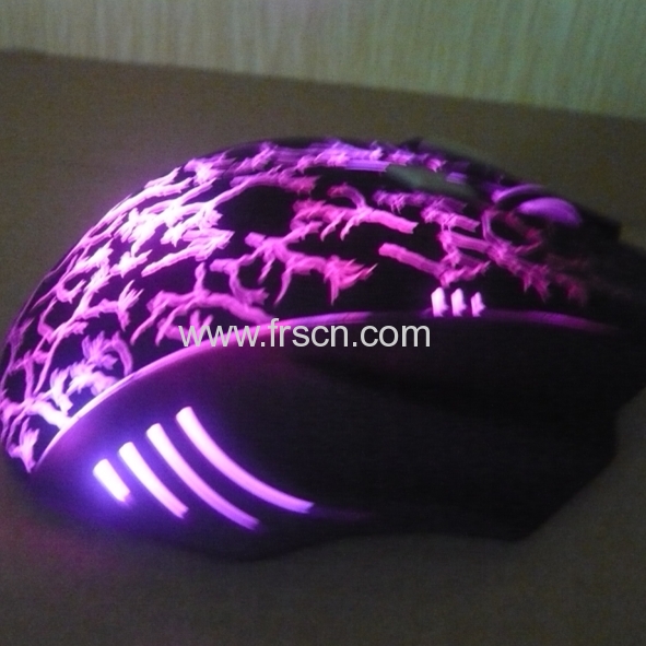 3200DPI ergonomic big size 7D optical gaming mouse with fire key/six color breathing LED