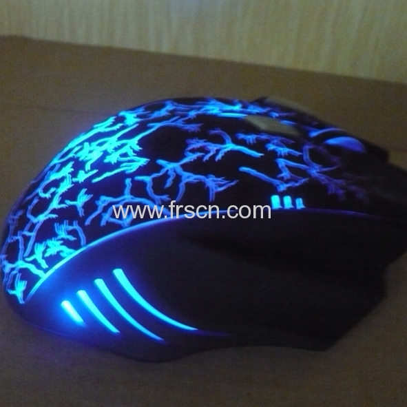 3200DPI ergonomic big size 7D optical gaming mouse with fire key/six color breathing LED