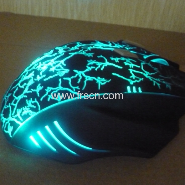 3200DPI ergonomic big size 7D optical gaming mouse with fire key/six color breathing LED