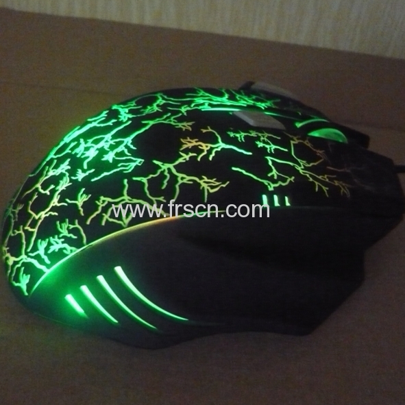 3200DPI ergonomic big size 7D optical gaming mouse with fire key/six color breathing LED