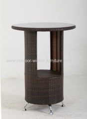 Rattan bar chair with high table