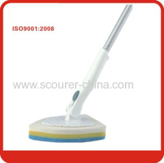 White Telescopic aluminum handle bathroom scrubber brush