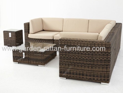 Garden rattan furniture lounge set sofa