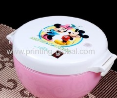 Tiffin Box With Cartoon Design Thermal Transfer Printing Foil