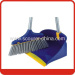 Fixed steel handle Dustpan and Broom with Yellow and Blue