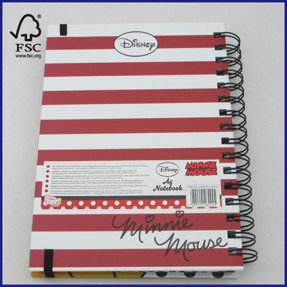 A5 disney hardcover spiral notebook