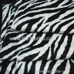 Zebra-stripe printed minky fleece