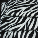Zebra-stripe printed minky fleece
