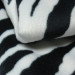 Zebra-stripe printed minky fleece