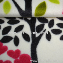 Lovely forest printed soft velboa fabric