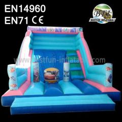 Blue Bouncer Jump Car Inflatable Slide