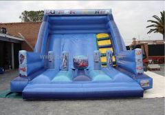 Blue Super Rampa Inflatable Slide Jumper Combo