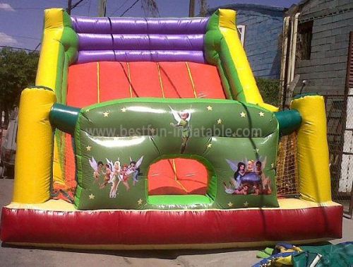 Girl Backyard Exciting Inflatable Water Slide