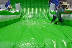Inflatable Green Slide Wave