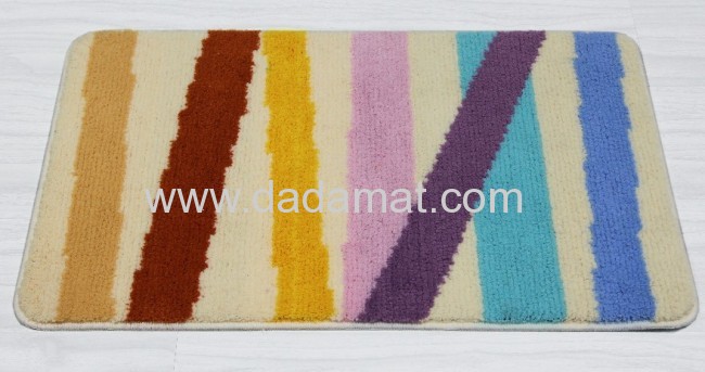 100%Acrylic anti-slip bath mat set