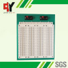 white breadboard green plate