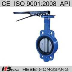 High quality dn100 handle wafer butterfly valve manufacture