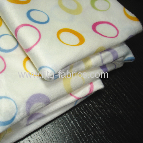 100%polyester velour printed with circle