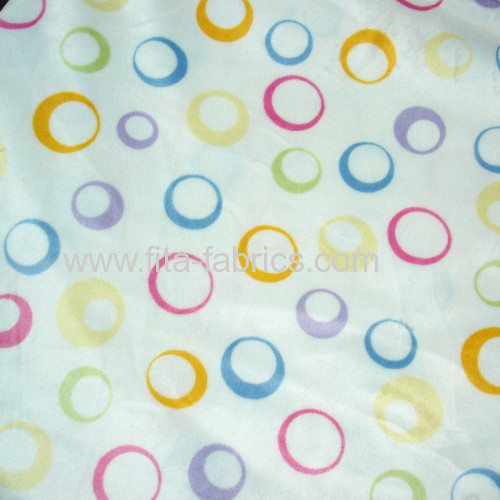 100%polyester velour printed with circle