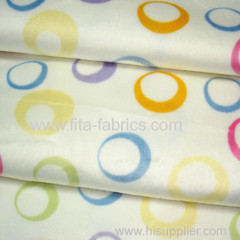 100%polyester velour printed with circle
