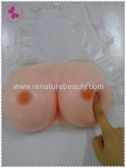 Natural feel realistic silicone breast forms for cross-dresser