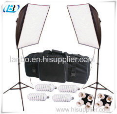 Square Softbox kit 5400K Quick Folding Softbox Continuous Lighting Stand kit with carry case