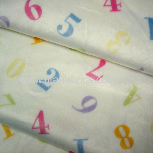 Velboa fabric with the simple printing