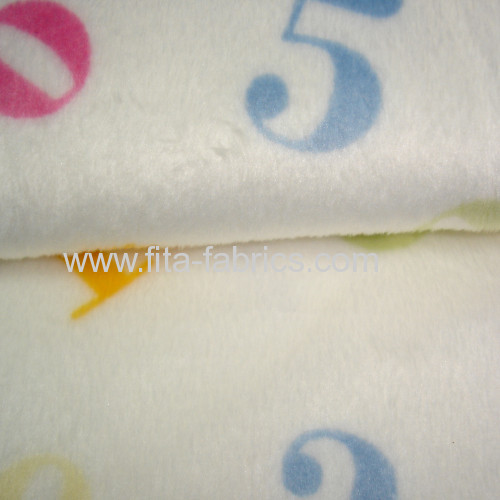 Velboa fabric with the simple printing
