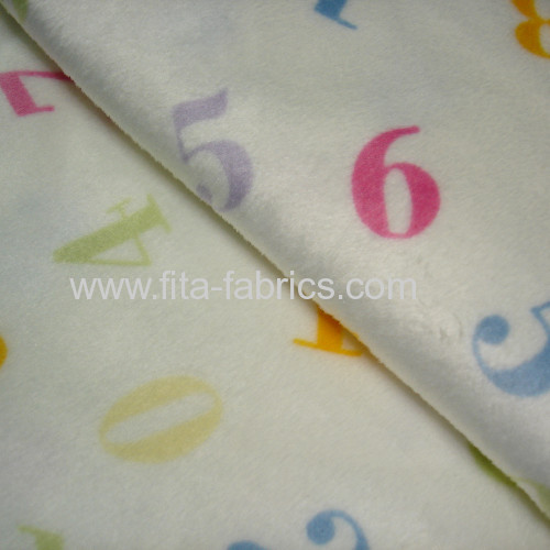 Velboa fabric with the simple printing