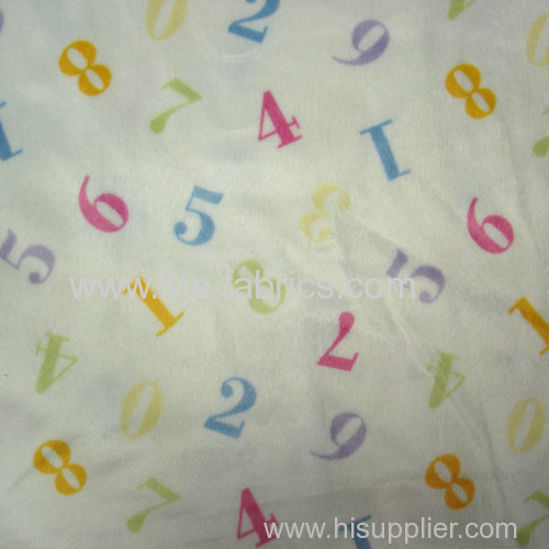 Velboa fabric with the simple printing