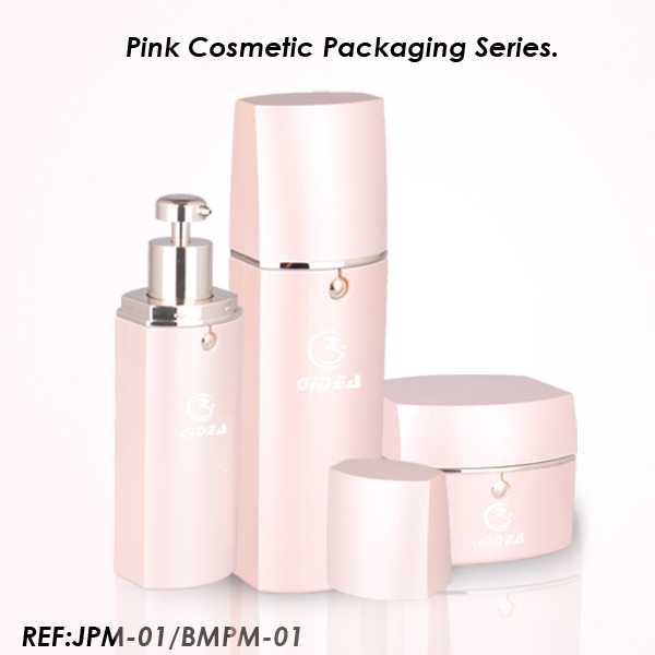 Pink wholesale cosmetic jars and bottles