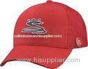100% Cotton Red Snapback Fitted Cap With 3d Embroidered Logo For Men